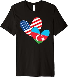 USA Flag Azerbaijan Post Soviet States America Premium T-Shirt