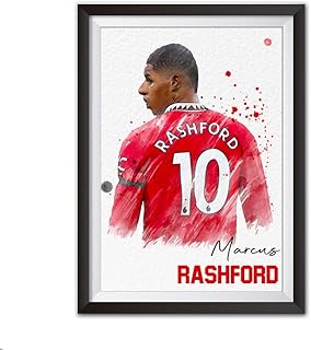 Marcus Rashford Manchester United Watercolour Style Print | Football Art | Man United Gift