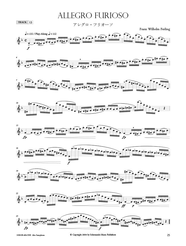 Franz Wilhelm Ferling-Selected Ferling Etudes-Altsaxophon-BOOK+AUDIO-ONLINE