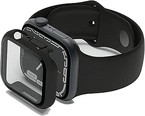 Belkin Apple Watch 保護ケース 41/40mm Series 8/7/6/5/4/SE/SE2 対応 抗菌 簡単取付 3Dカーブガラス 0.33mm ブラック OVG003zzBK