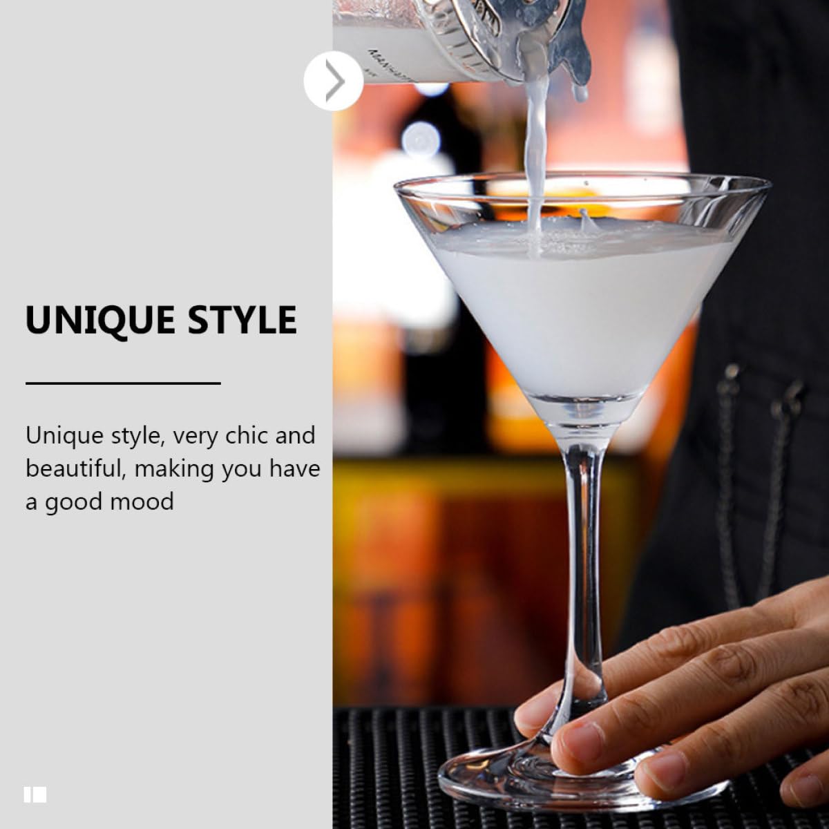 Kichvoe 2 Stück Bicchieri da Cocktail Martini in Vetro Trasparente | Calici da Bere Gambe Lunghe, Coppette per Bar e Bevande Rosse, Adatti per Serate e Degustazioni