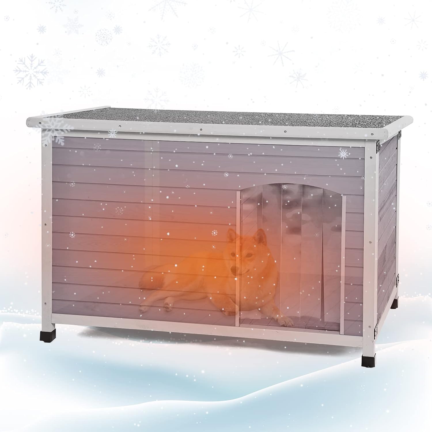 Buy Aivituvin Dog House Outdoor Indoor, Insulated Heated Dog Kennel for