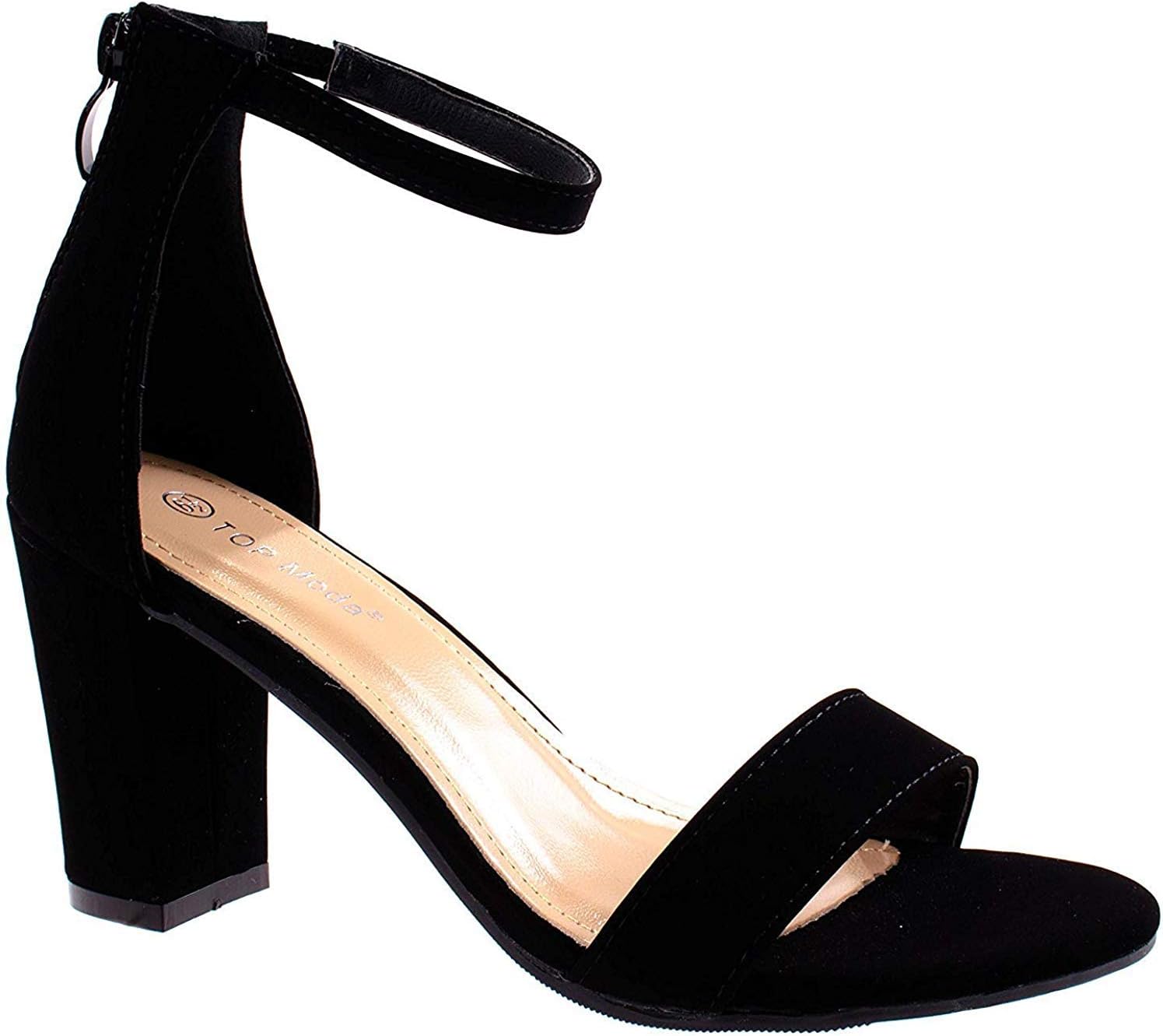 TOP MODA Hannah-1 Ankle Strap Dressy High Heel Sandal, Non-slip Sole, For Wedding, Party, Prom, Evening Wear, or Any Occasion, Sleek Style Block Heel Sandals - Image 6