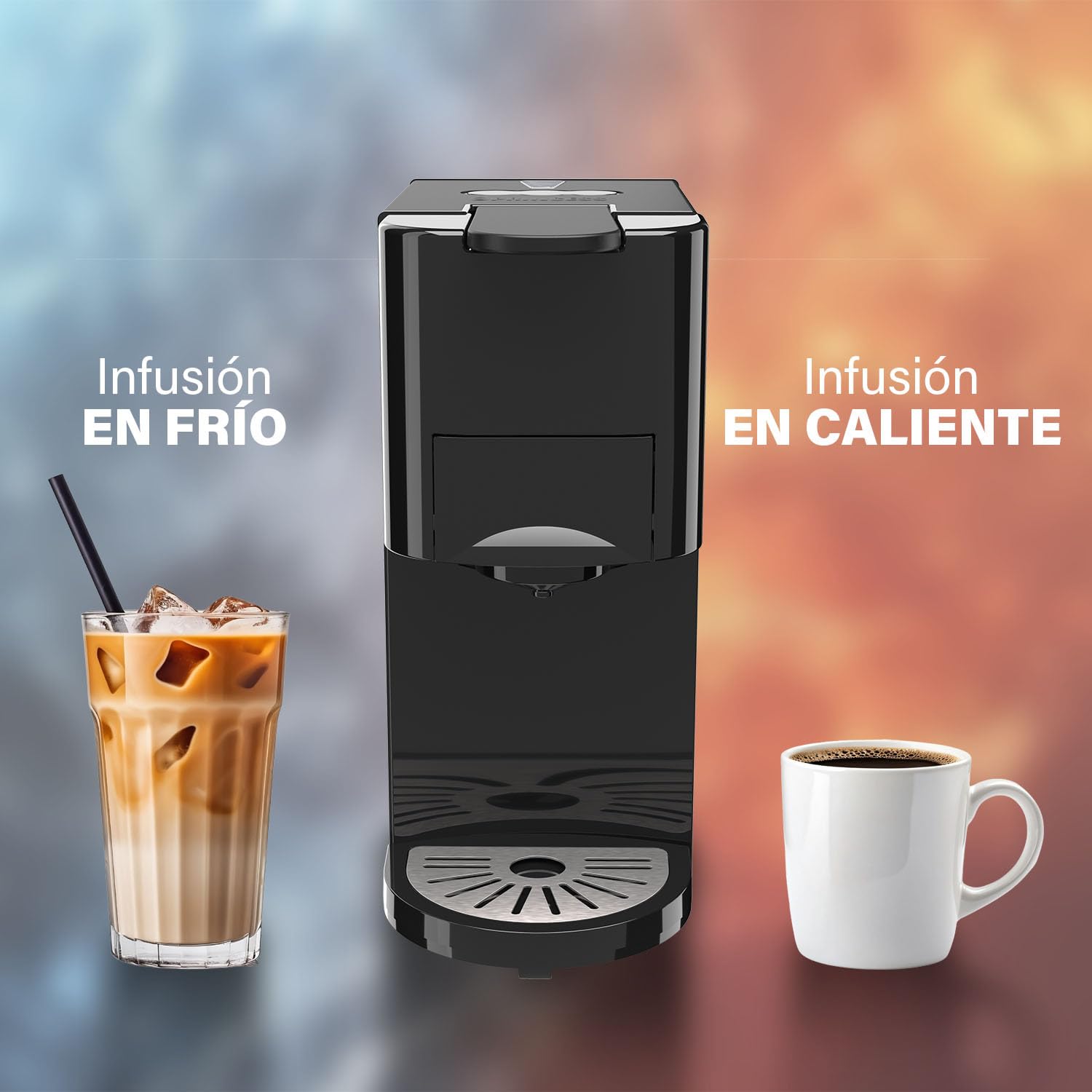 Princess Máquina multicápsula, bomba italiana de 19 bares, depósito de agua de 800 ml, compatibilidad 4 en 1, 1450 W, compatible con Nespresso® y Dolce Gusto®, sin BPA, piezas desmontables, 249454