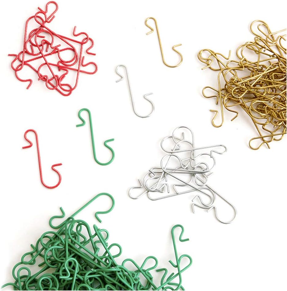 Zerodeko 150pcs Shape Metal Hooks for Christmas Decorations Versatile Hanging Hooks for Ornaments and Home Decor Metal Hangers for Holiday Festivities