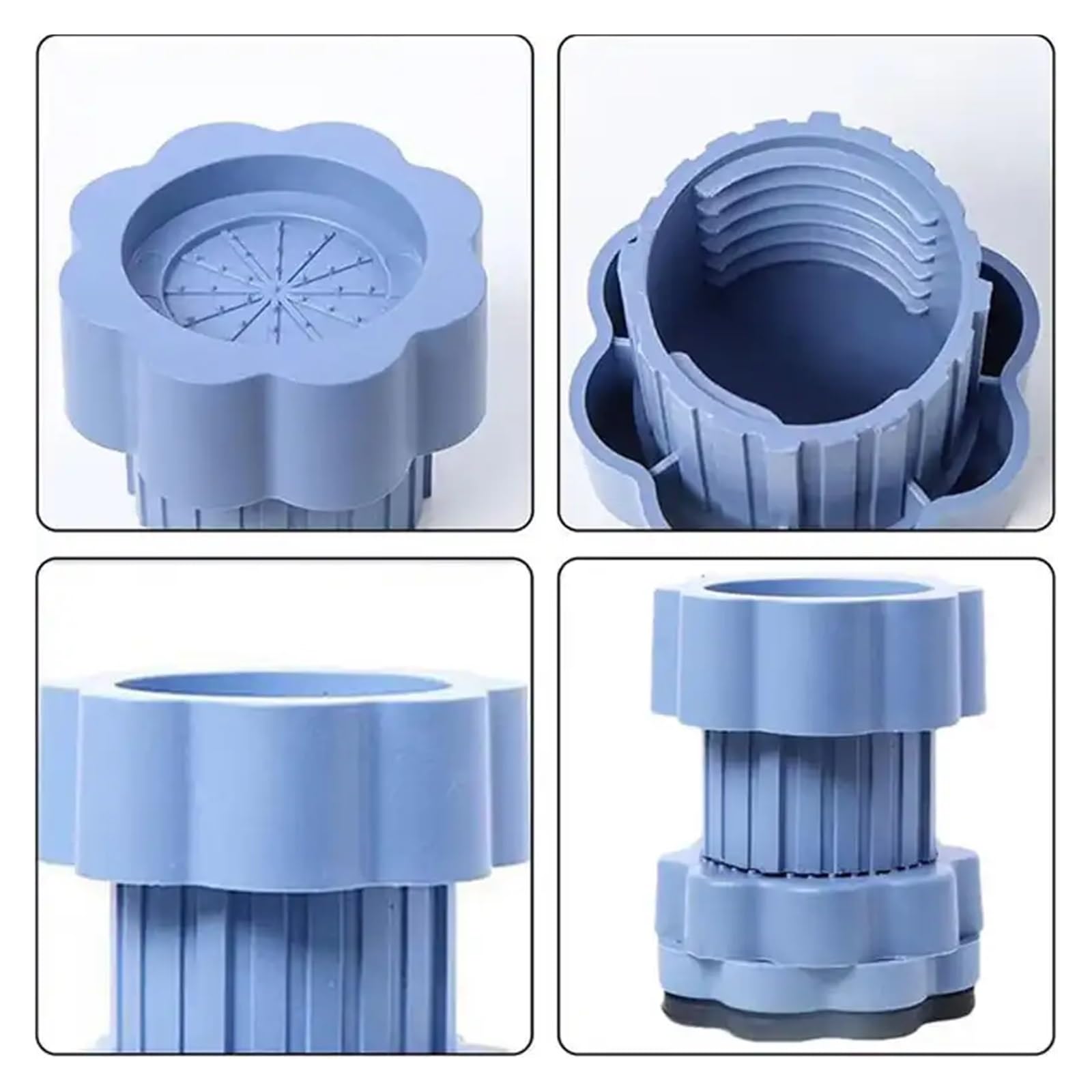 Almohadillas Universales For Los Pies De La Lavadora, Altura Ajustable, Base Antivibración For Refrigerador, Estabilizador De Pies Antideslizante Fijo, 4/8 Uds.(8 pcs)