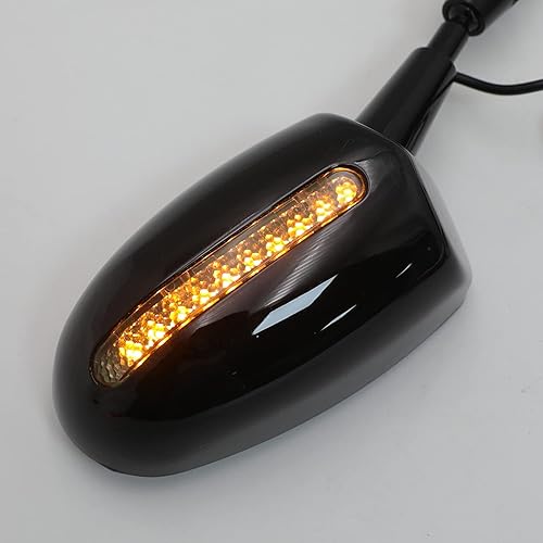 Miniatura 8 de Mini vista trasera espejos para Honda CBR 600RR Kawasaki Ninja 636 ZX6R Yamaha YZF R6 R1 negro