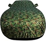 🚗「Material Premium」: La cubierta gruesa para automóvil está hecha de tela Oxford antiarañazos + algodón suave, para evitar daños en la pintura y el espejo. La artesanía de doble costura agradable hace que la cubierta del automóvil sea más duradera en uso; Además, este material proporciona una gran seguridad, las personas no pueden ver los accesorios de interior.