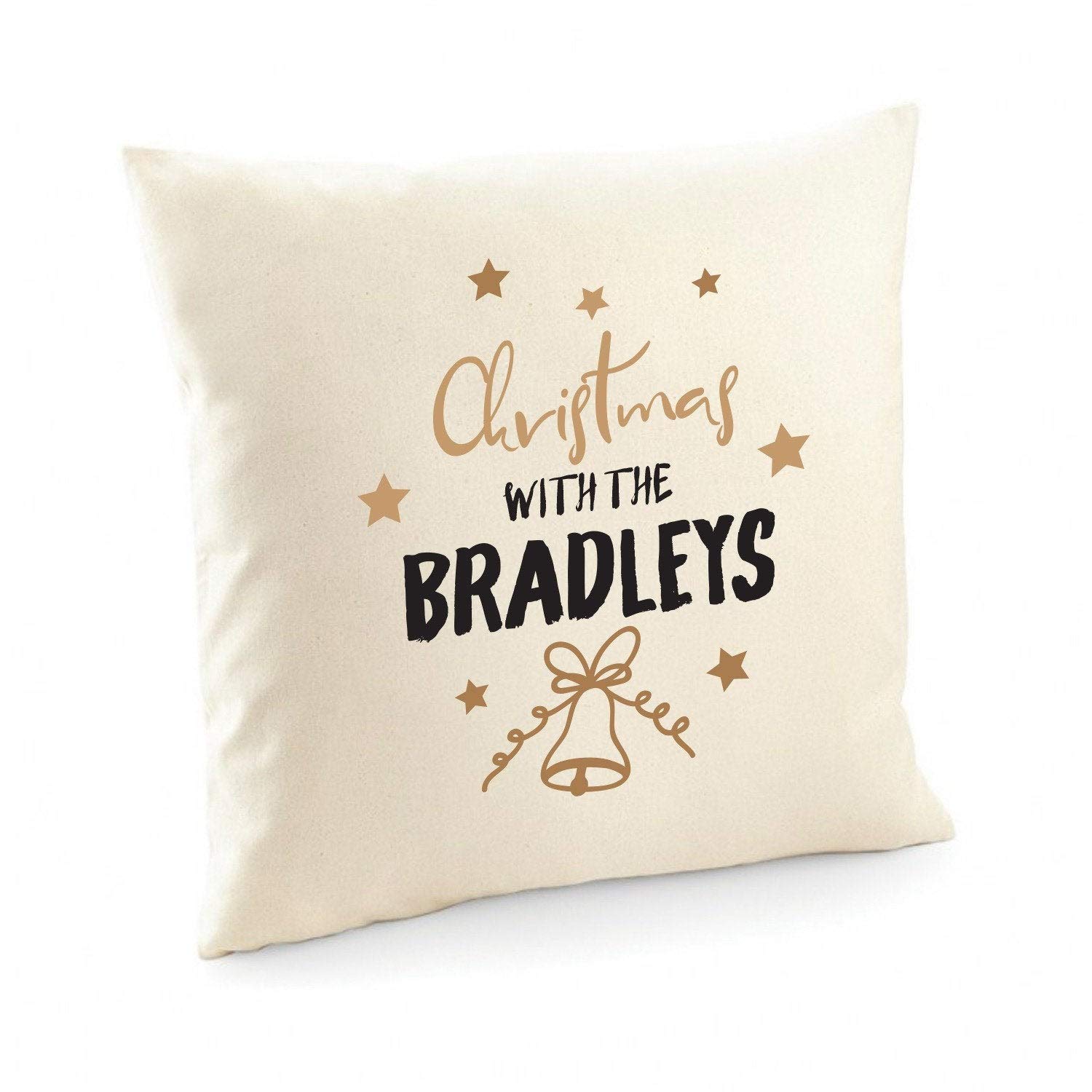Personalised Christmas cushion cover with last name/Christmas decorations/Christmas home decor/Christmas with the Family name