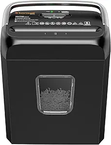 Bonsaii Paper Shredder, 3.4 Gals Wastebasket, 5-6 Sheet Crosscut Shredder for Home Use