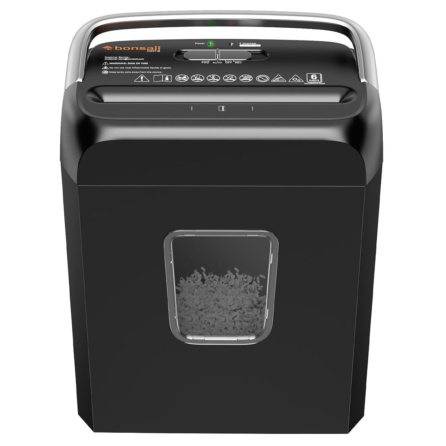 Shredder for Home, Bonsaii 6 Sheet Cross Cut Paper Shredder for Small Home Office Use, Portable Handle Design with 3.4 Gal... - Review, Price and Buying Guide