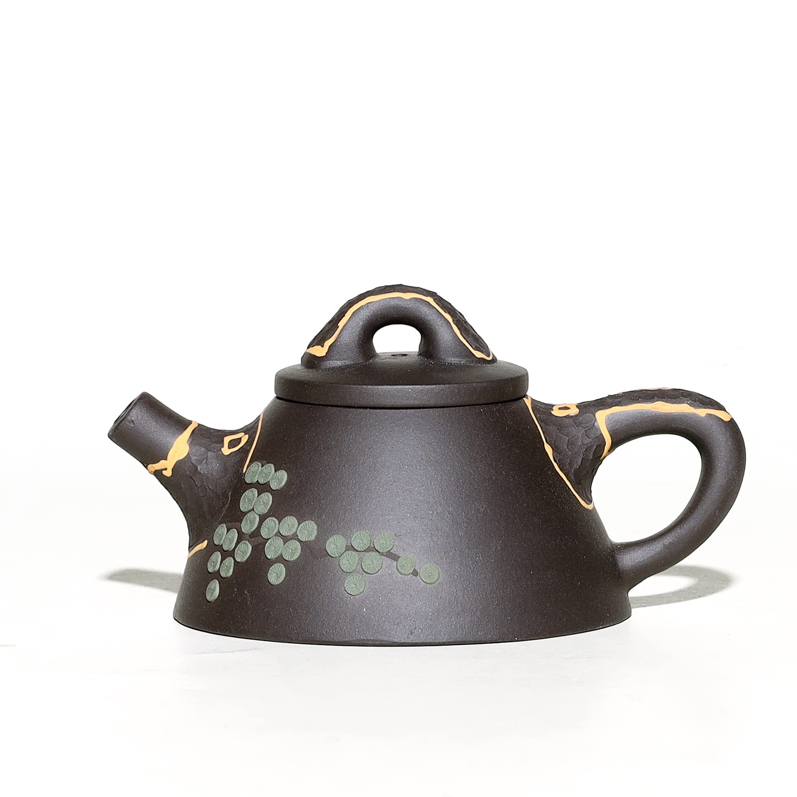 Zisha Tea Pot - Bawang Shipiao 6.2 Oz,Chinese Genuine Yixing Clay HandmadeTeapot with Filter,Infuser Kung Fu Loose Leaf Tea Maker Set