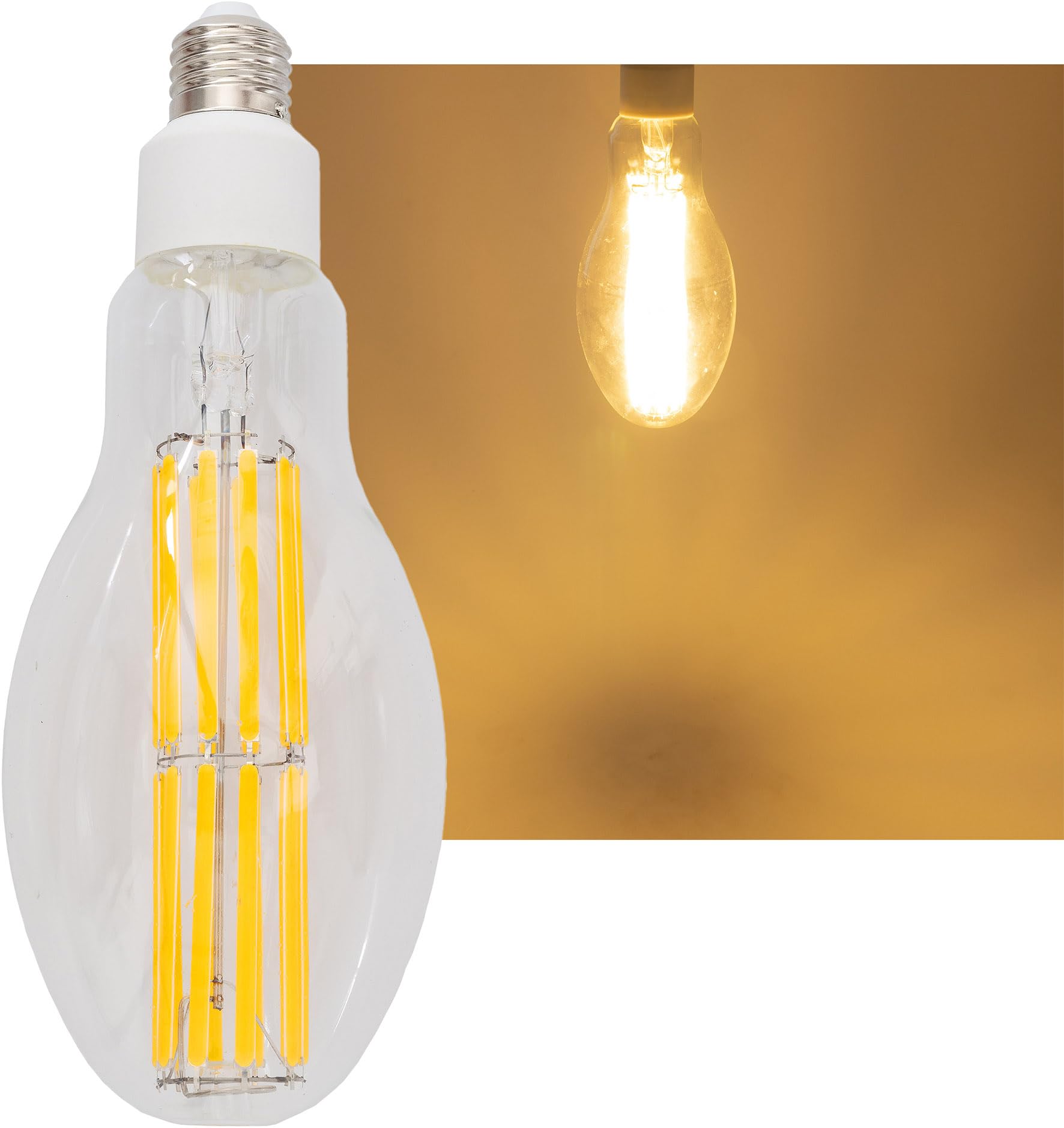 Żarówka LED E27 FHE-50, 50W 7841lm ciepła biel
