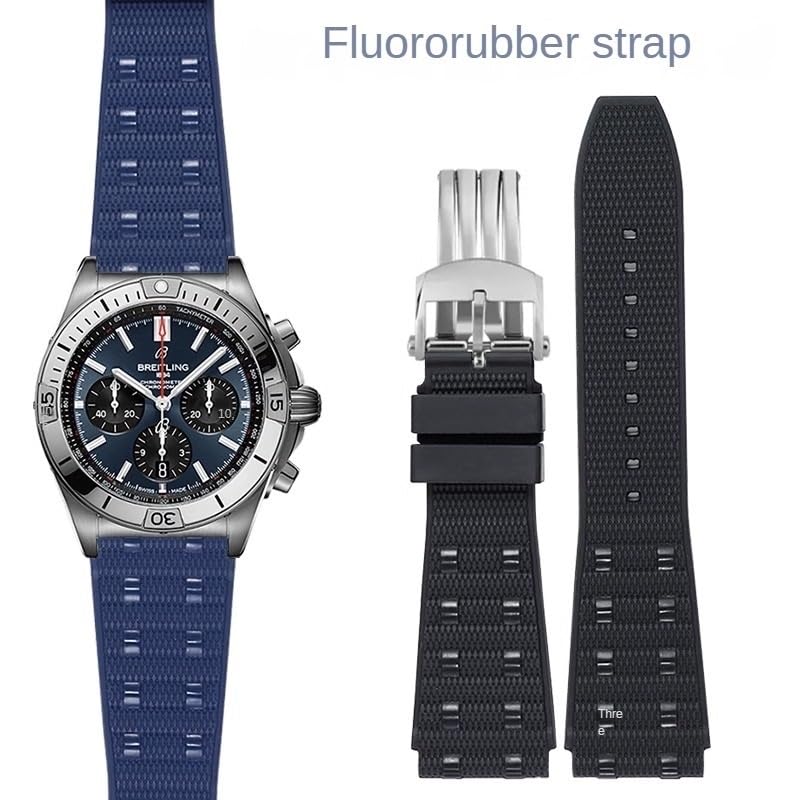Bracelet montre fluoré Feng Shui pour chronographe Breitling B01