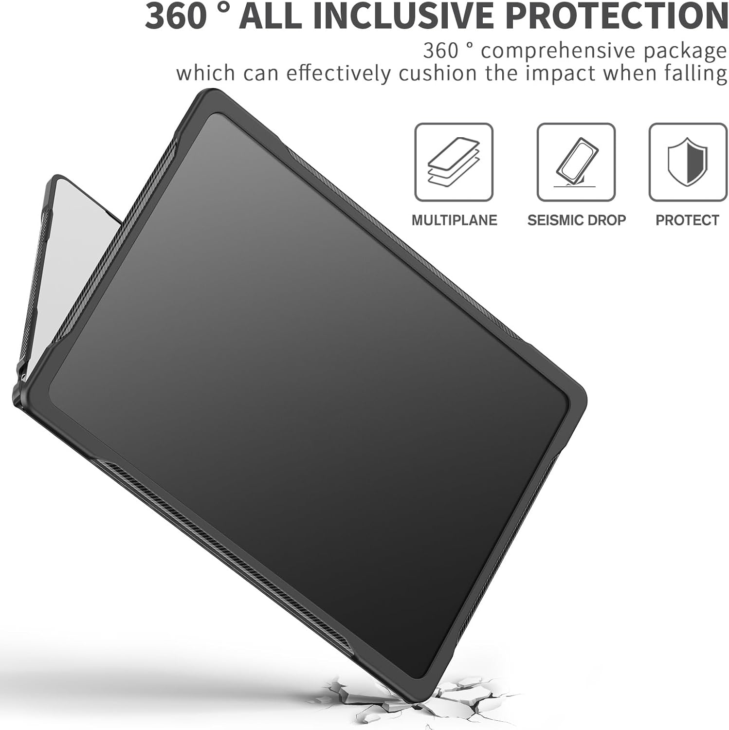 Tablet Protective Case Cover Case Compatible with MacBook Air 15 inch Case 2023 2024 Release M3 A3114 M2 A2941, Dual Layer Hard Shell Protective Cover TPU Bumper Compatible with MacBook Air 15 inch M3