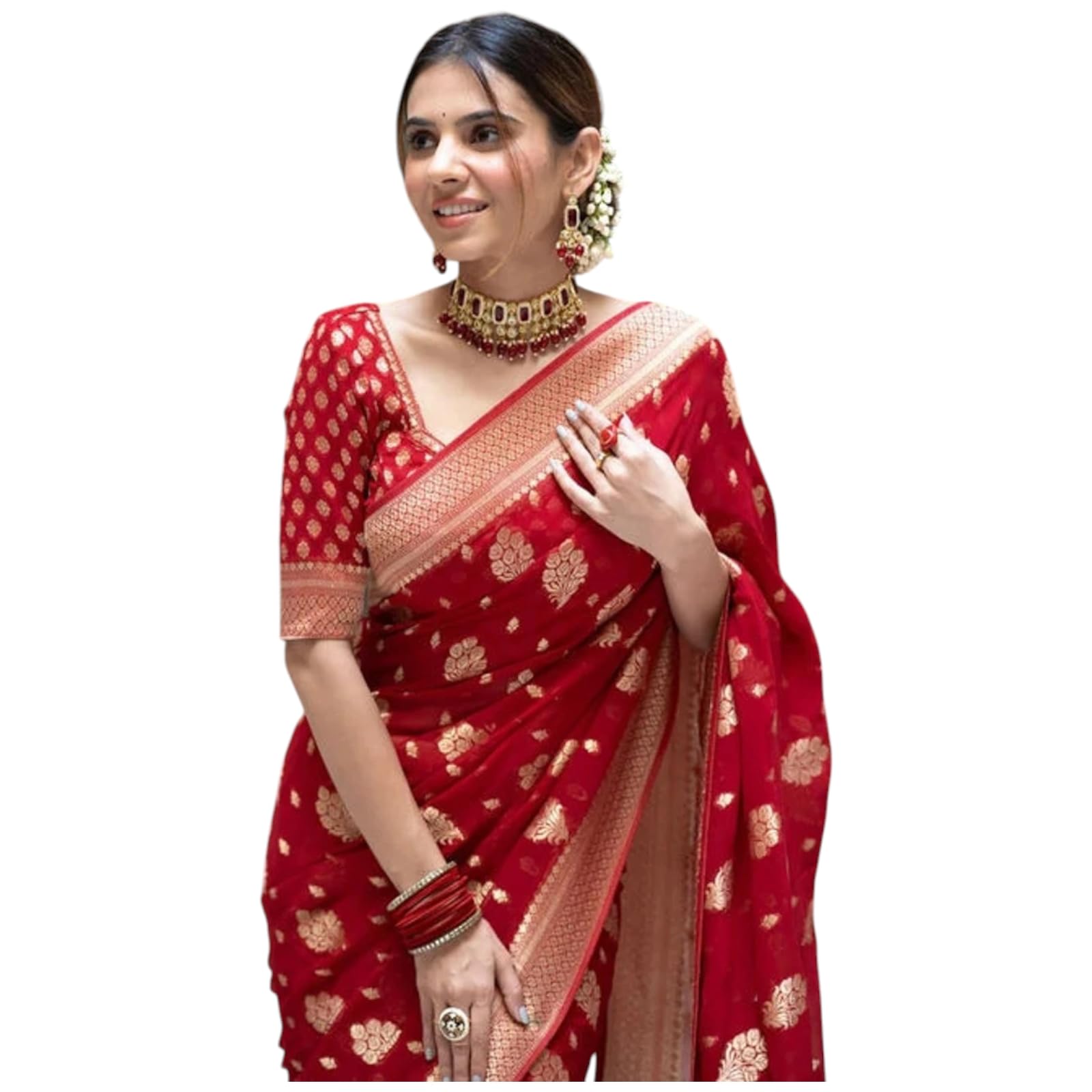 yashika Women's Art Silk Saree with Blouse Piece for Traditional Ethnic Wear Sari-picture-8