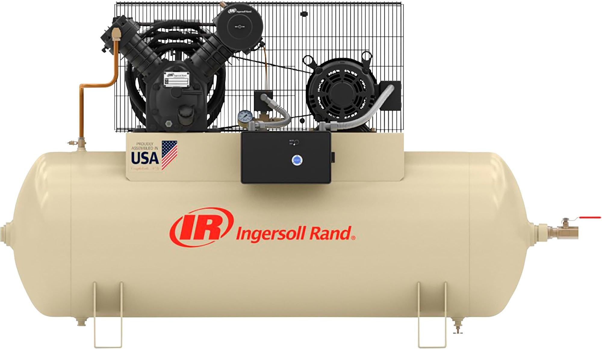 Electric Stationary Air Compressor - 10 HP, 35 CFM at 175 PSI, 460 Volts, Model Number 2545E10-V