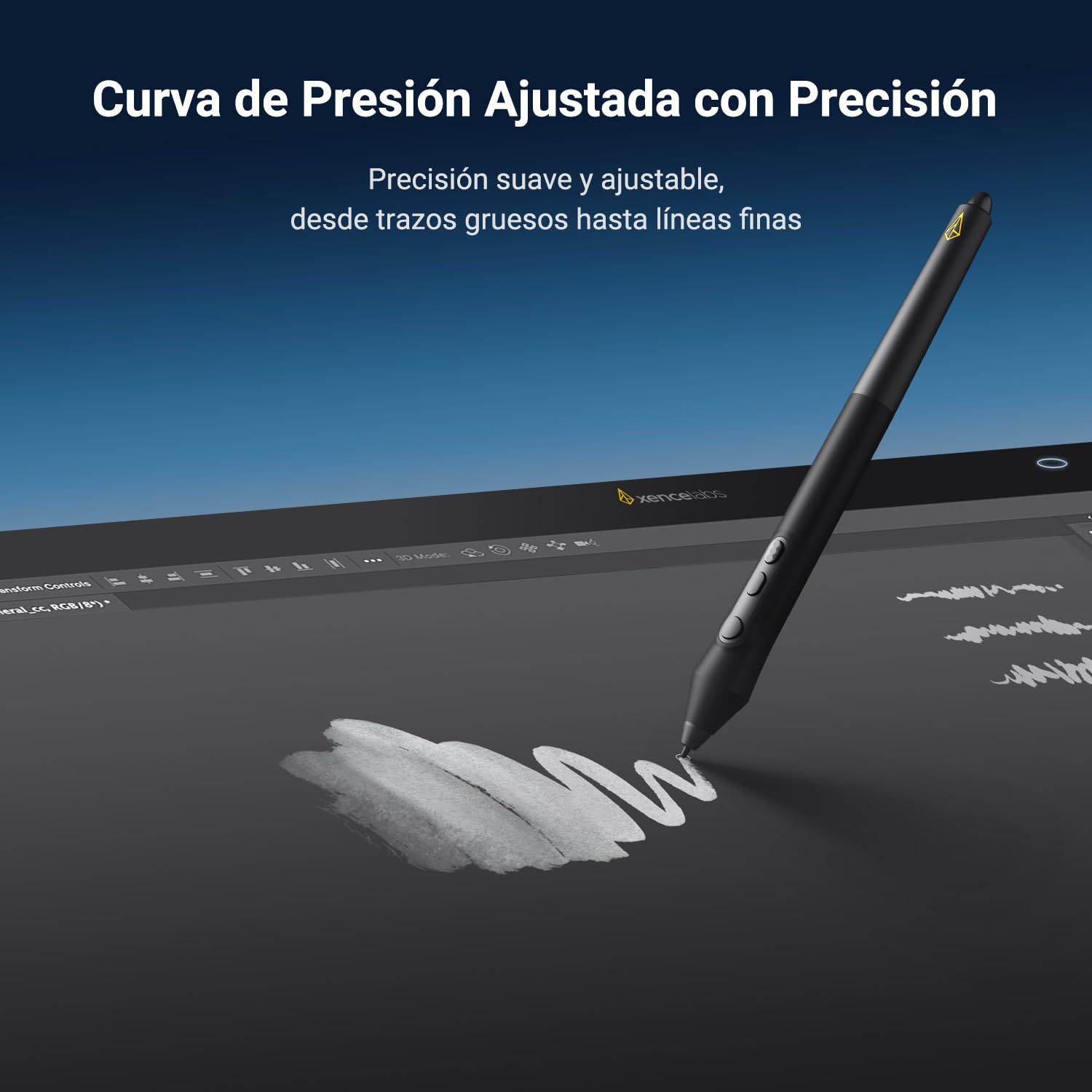 Xencelabs Pen Display 24 Tableta Gráfica con Pantalla 4K Monitor de Dibujo 99% Adobe RGB Tableta de Pantalla con Quick Keys 2 Plumas sin Batería Compatible con Windows-Arm/Windows/Mac/Linux