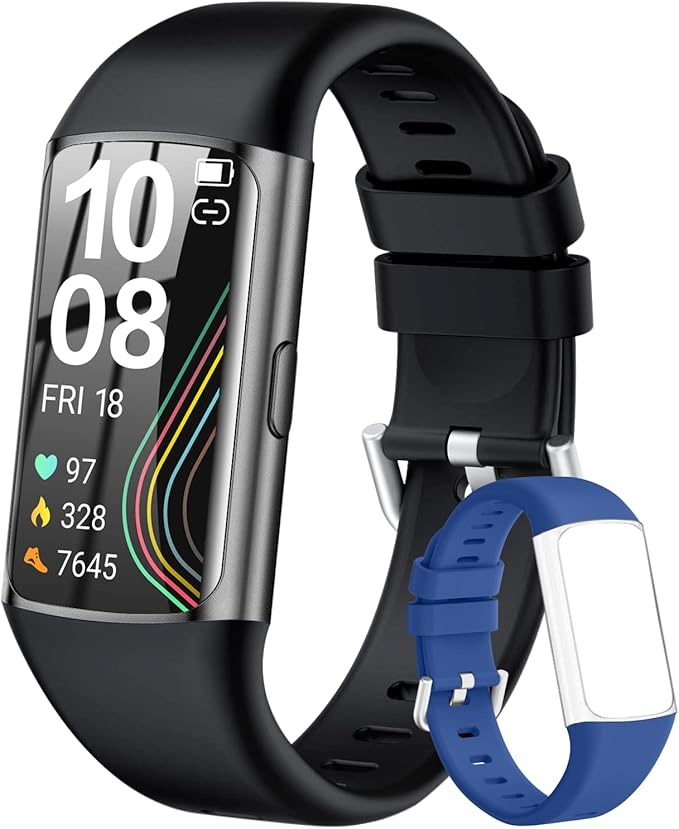 Reloj Inteligente para Mujer, Hombre, 1,47 Pulgadas, Pantalla táctil, Pulsera Inteligente con frecuencia cardíaca, oxímetro, podómetro, Colorido, sueño, Impermeable IP68, Reloj de conexión para