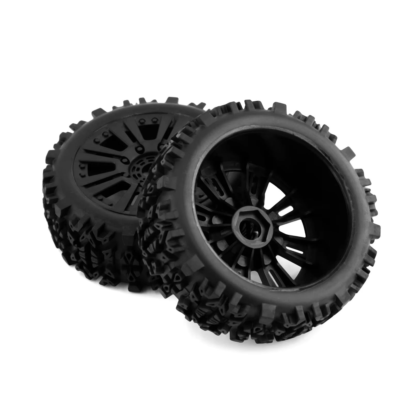 RC Pneus Jante Compatible avec ARRMA pour Talion pour Redcat pour Team pour Losi pour Kyosho pour HPI pour HSP 1/8 Voiture RC Tout-Terrain, Roues Et Pneus