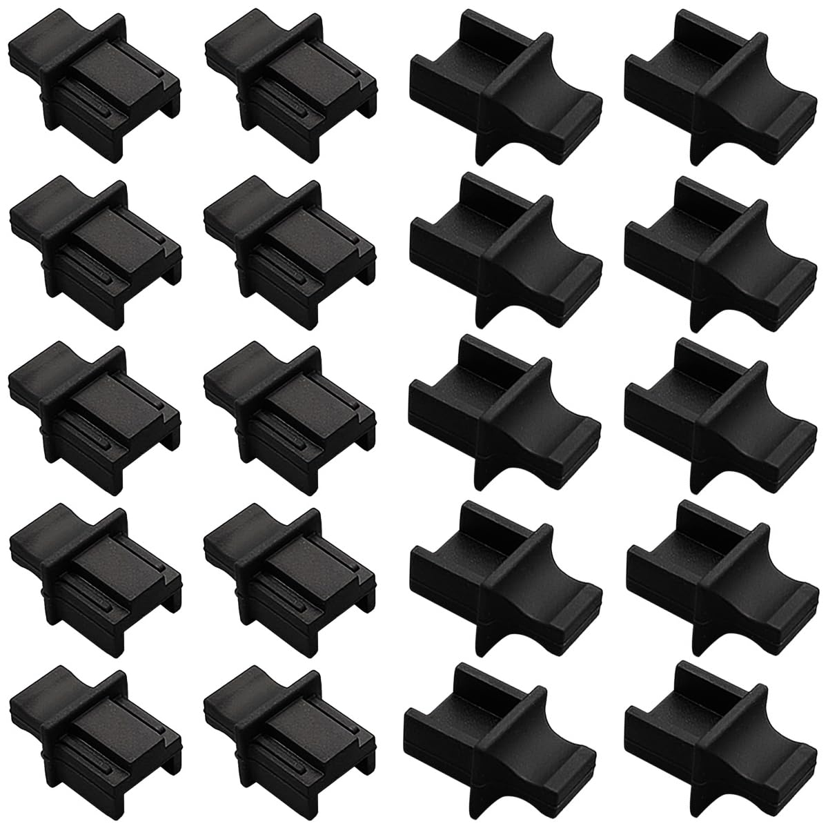 Paquete de 30 protectores de tapa de puerto de interruptor Gigabit con agarre de mango de plástico RJ45 tapón de enchufe para TP-L