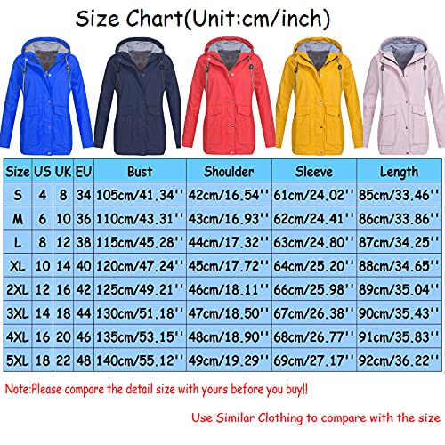 Women Long Trench Coat with Hood Lined Raincoat Lightweight Coats Windbreaker Waterproof Casual Travel Jacket3