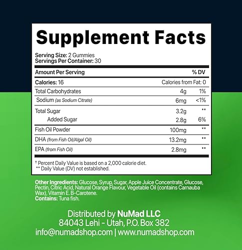 Miniatura 2 de Gummies Omega-3 Suplemento de aceite de pescado saludable para el bienestar de las articulaciones y el corazón 60 gomitas
