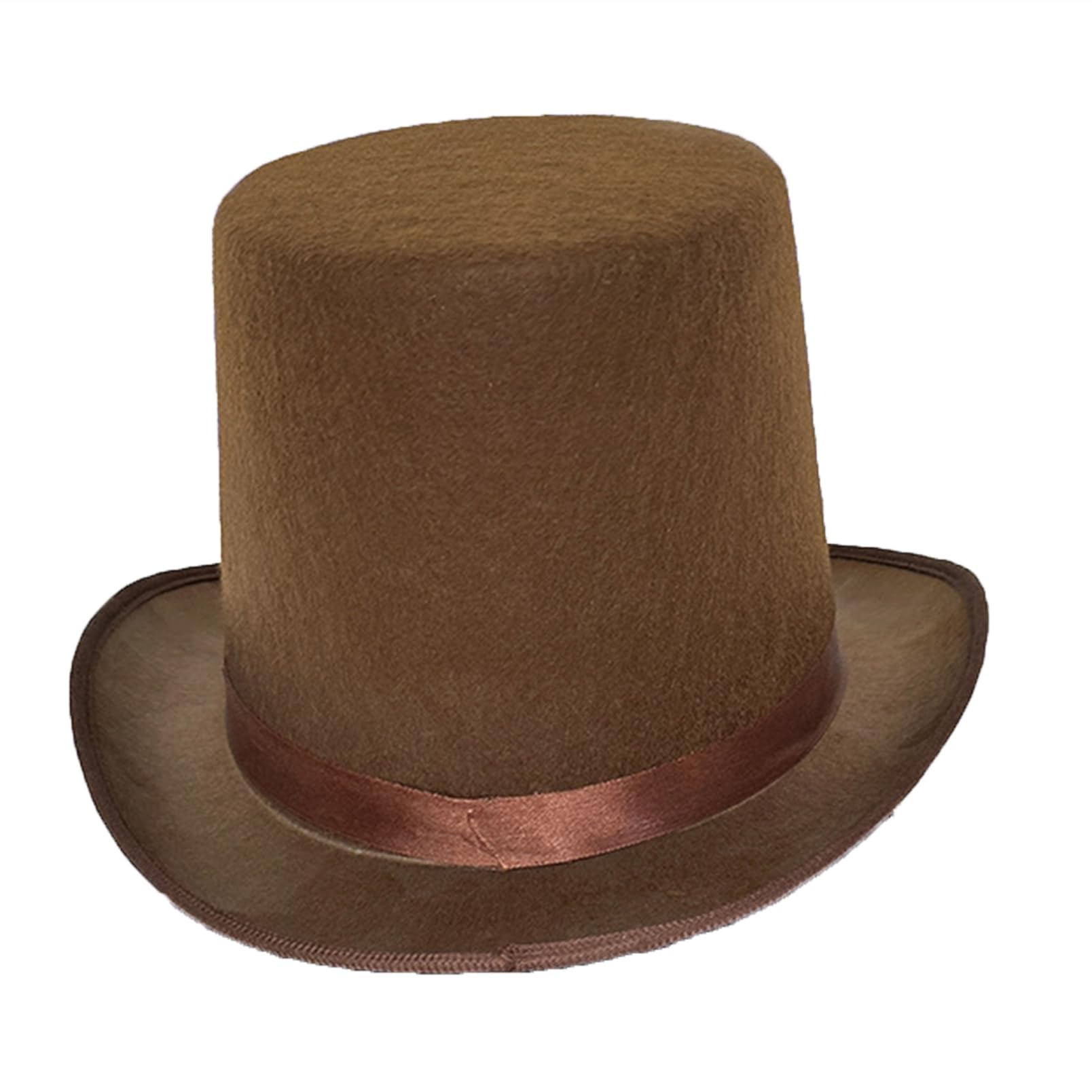 dPois Black Felt Top Hats for Kids Magician Hat Costume Tall Victorian Tuxedo Costume Hat for Cosplay Party Coffee One Size