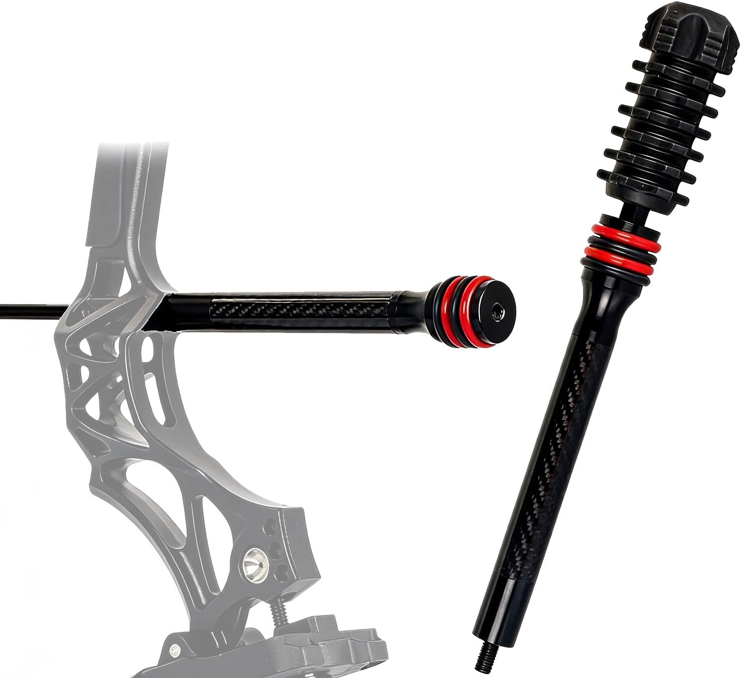 6/8 Inch Archery Bow Stabilizer with Rubber Shock Absorber, Quick Disconnect Silencers Stabilizer, for Various Archery Bows