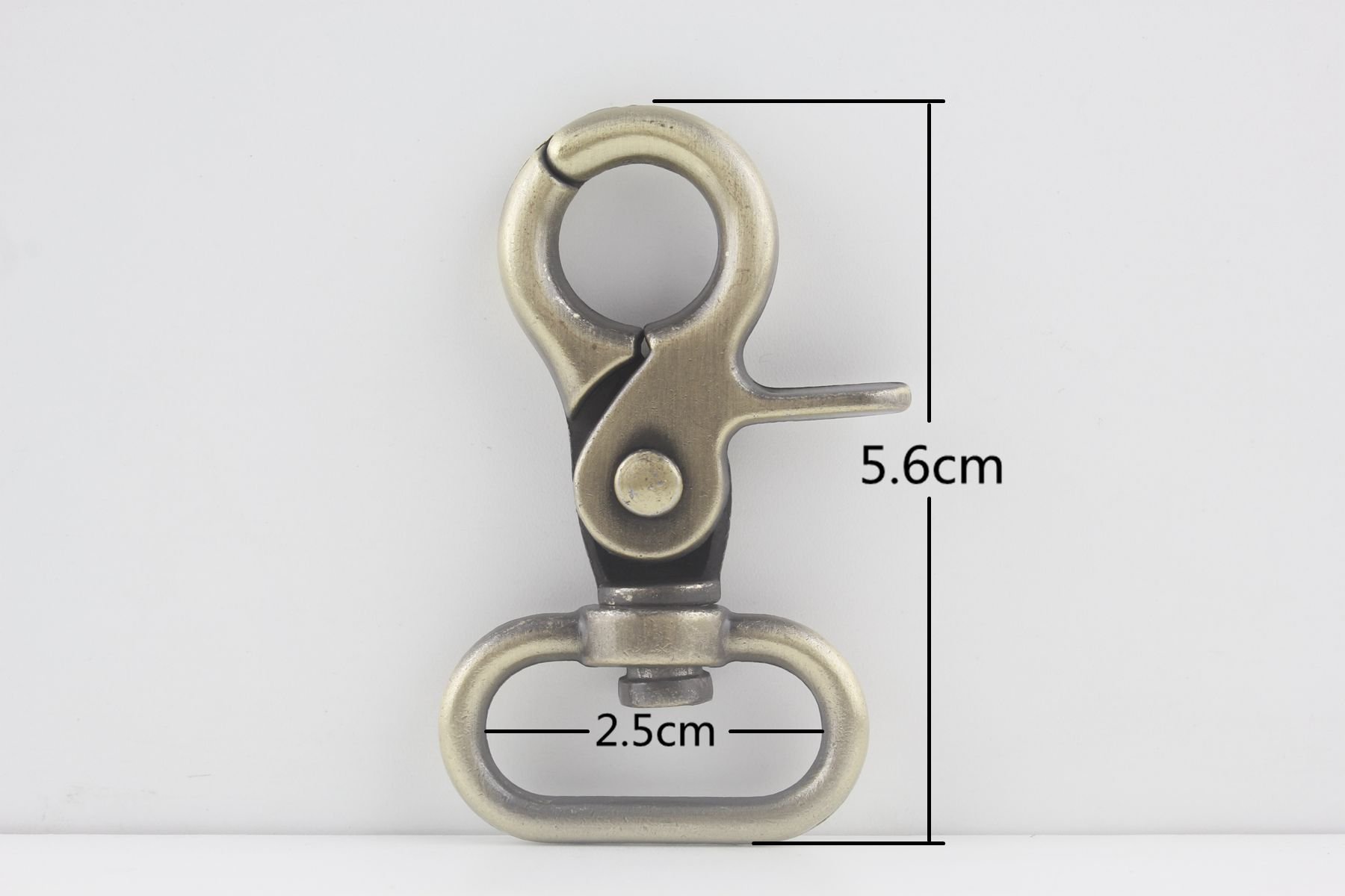 3dancraftit Lobster Claw Bolt Swivel Snap Hooks Clasp Lanyards Trigger Hook zinc alloying 1 inch / 25mm (Eye Size) 6 Pieces Anti Bronze J12