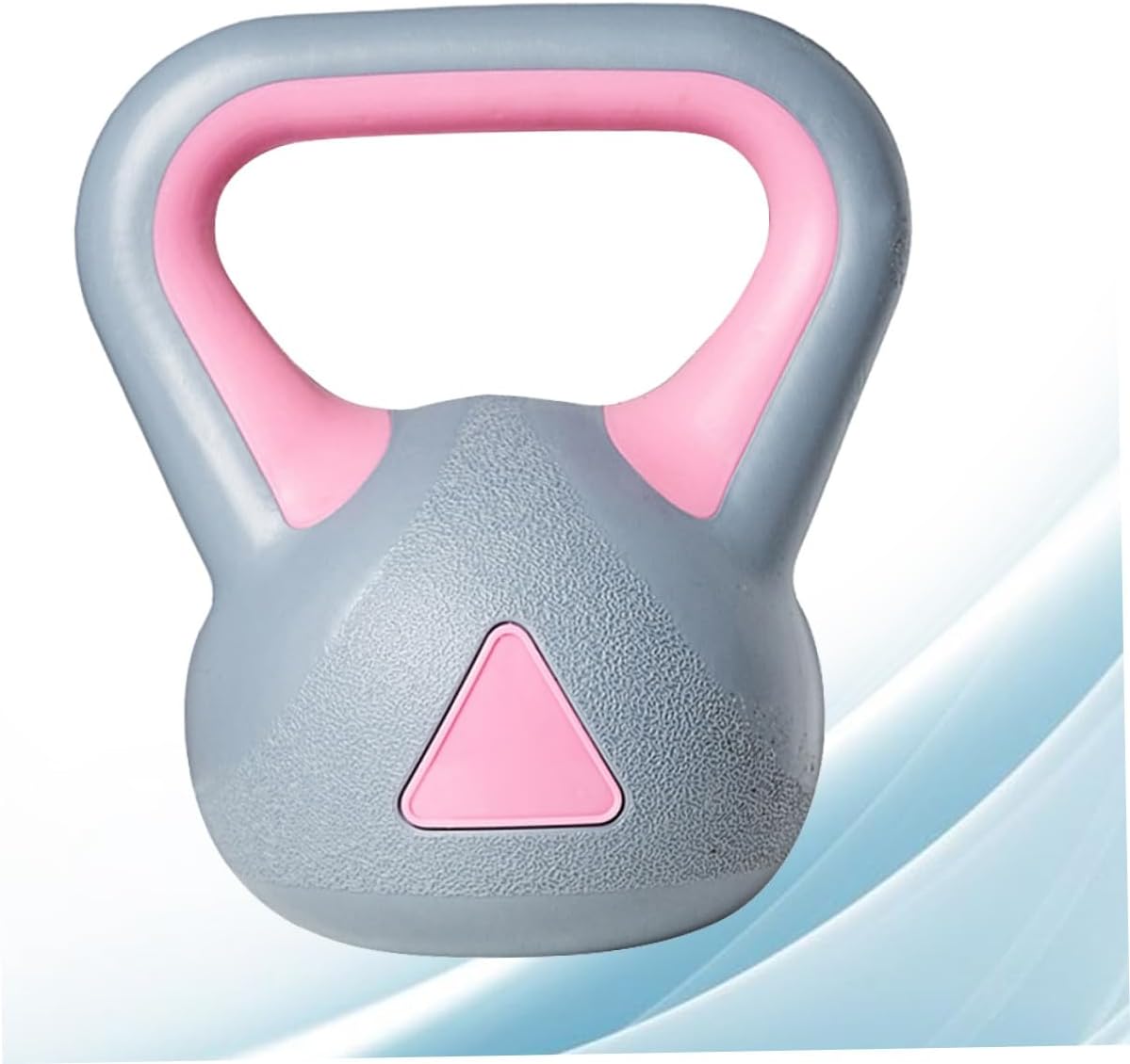 BESTonZON Fixed 2kg Rubberized Kettlebell for Women Fitness Training, Gray Pink Home Gym Strength Exercise Weight
