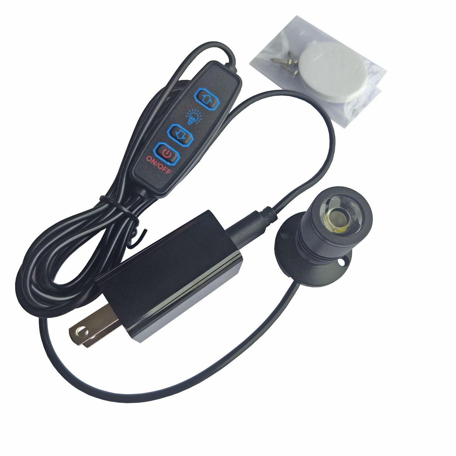 CzQYCL 1.5W/2.5W Small LED Spot Light,5V Mini Spotlight with Dimmer and USB Power Plug,Closet Spotlight for Plants Jewelry Showcase Model Display Shelves (Warm White, 1.5W)