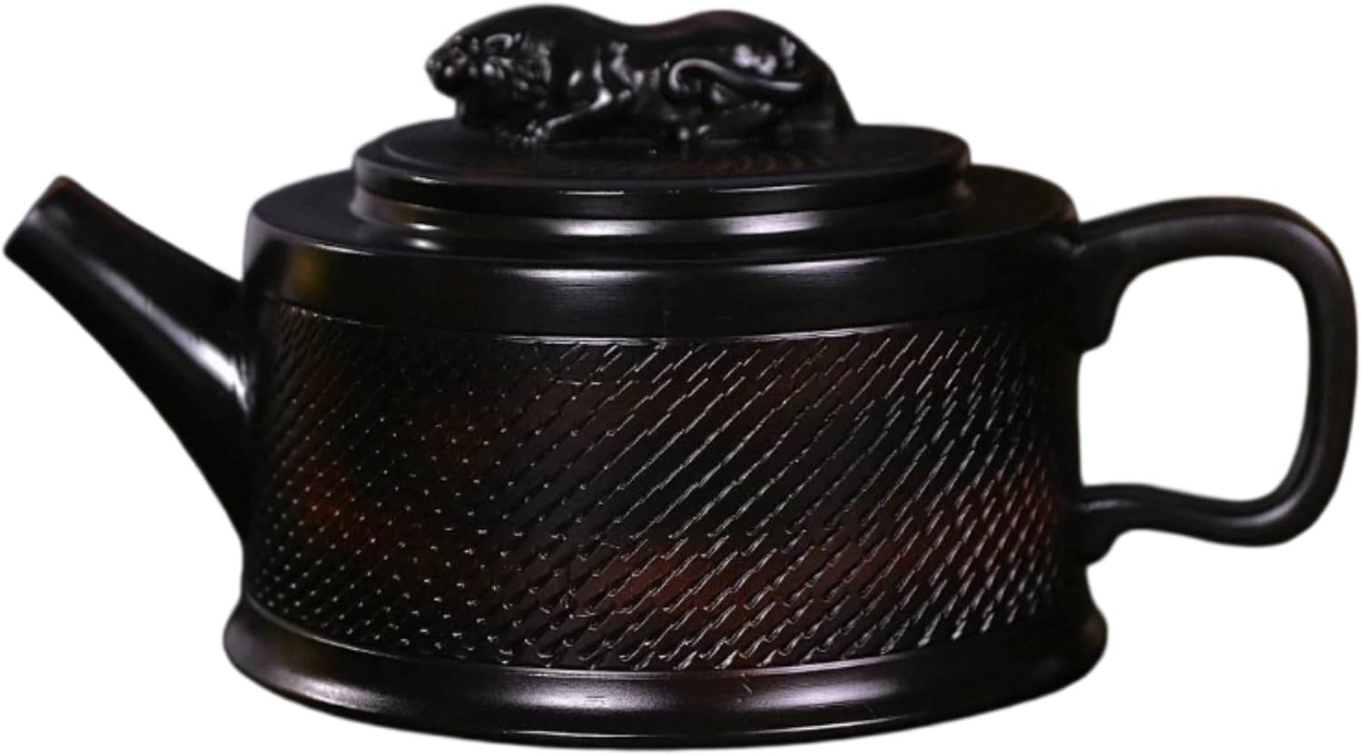 紫陶卧虎泡茶壶-301mL(含)-400mL(含) Glass Tea Cup,Ceramic cup Set,Zi Sha Tea Cup,Ceramic Teapot,Purple Clay Tea 紫陶跳刀纹卧虎藏龙泡茶 Ceramic Coffee Mugs Set,Microwave & Dishwasher Safe,Gift for Man and Women