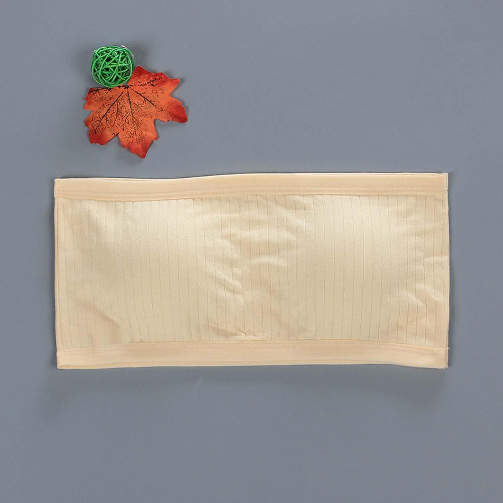 Top sin Costuras sin Tirantes para niñas con Acolchado Integrado, Transpirable y Absorbente del Sudor
