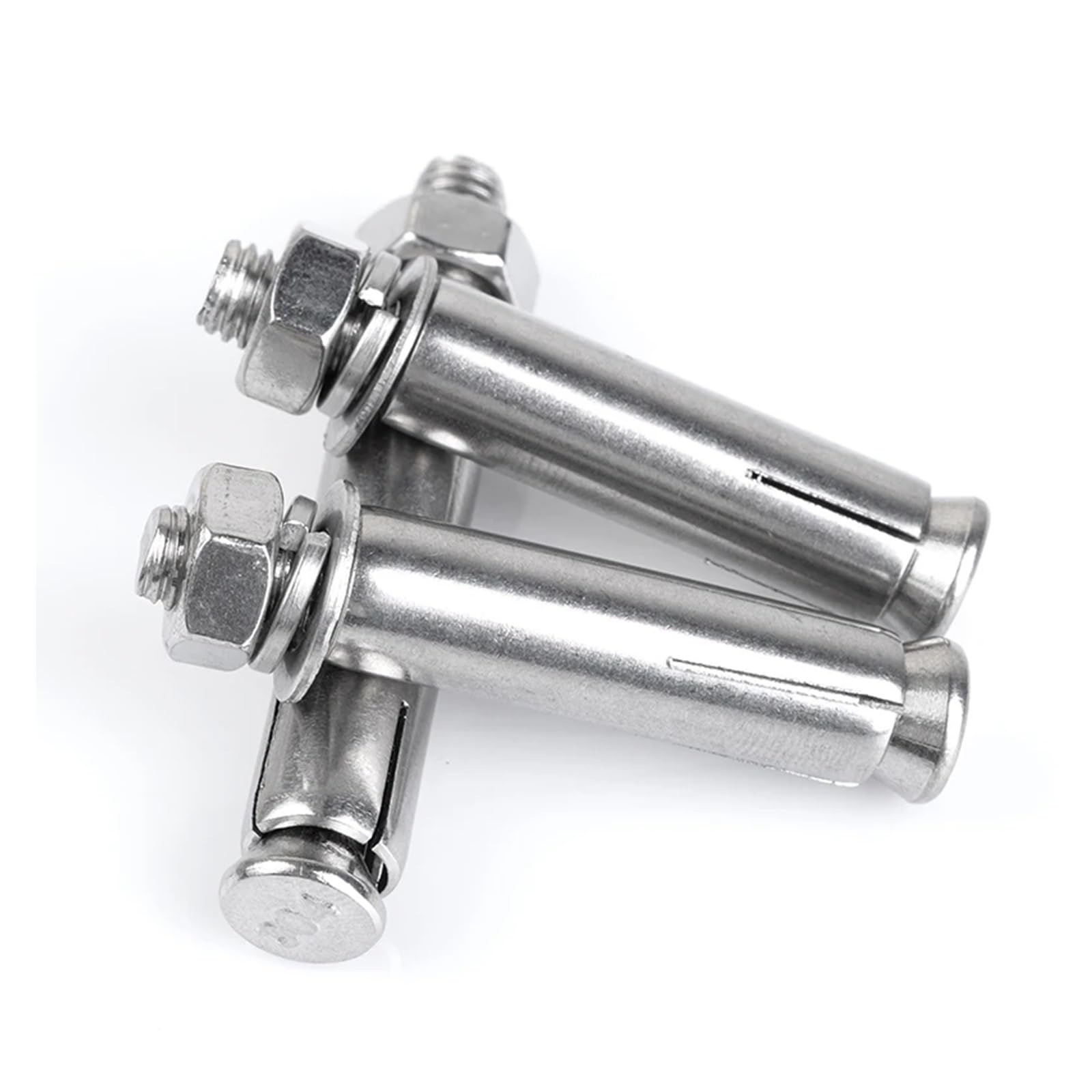 pernos de anclaje, 1/5 piezas M6 M8 M10 -M20 304 A2 Tornillo de expansión hexagonal acero inoxidable Pernos anclaje hormigón(1pcs,M10x110)