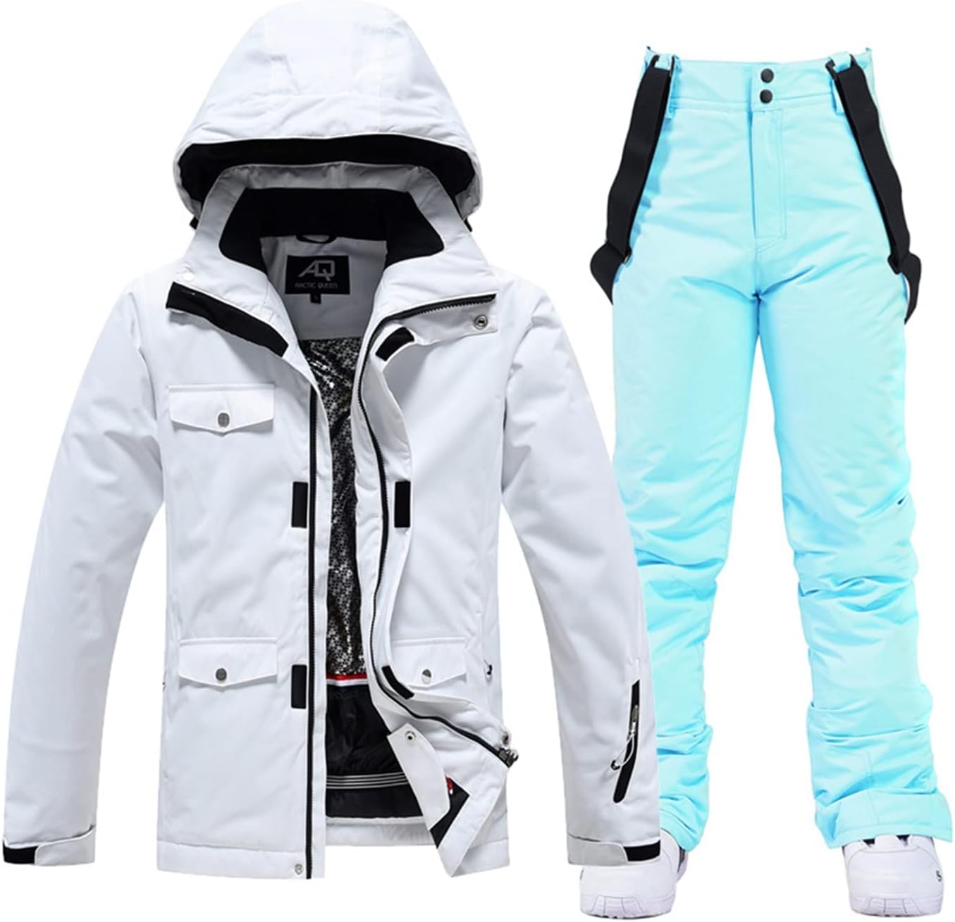 Waterproof Windproof Snowboard Suit, Ski Jacket and Snow Coats Snow Suits for Winter Outdoor Sports (Color : Color 1, Size : X-Large)