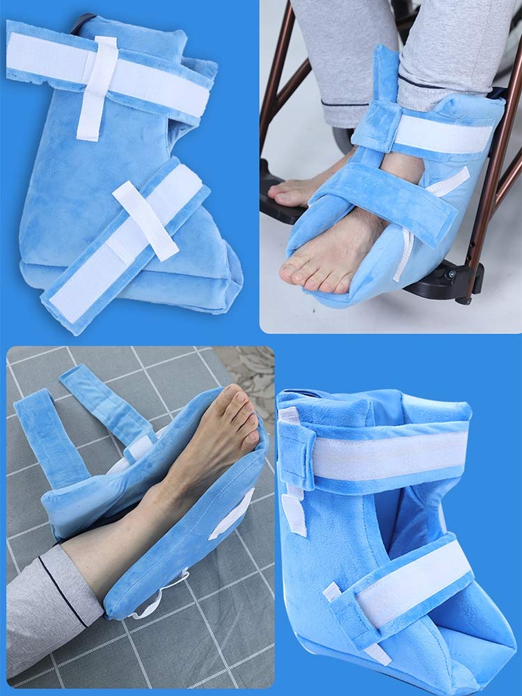 Protectores de Cojines para el talón y Almohadas para los pies - Protectores de talón y pie para aliviar el Dolor de la presión y la úlcera del talón,1Pair