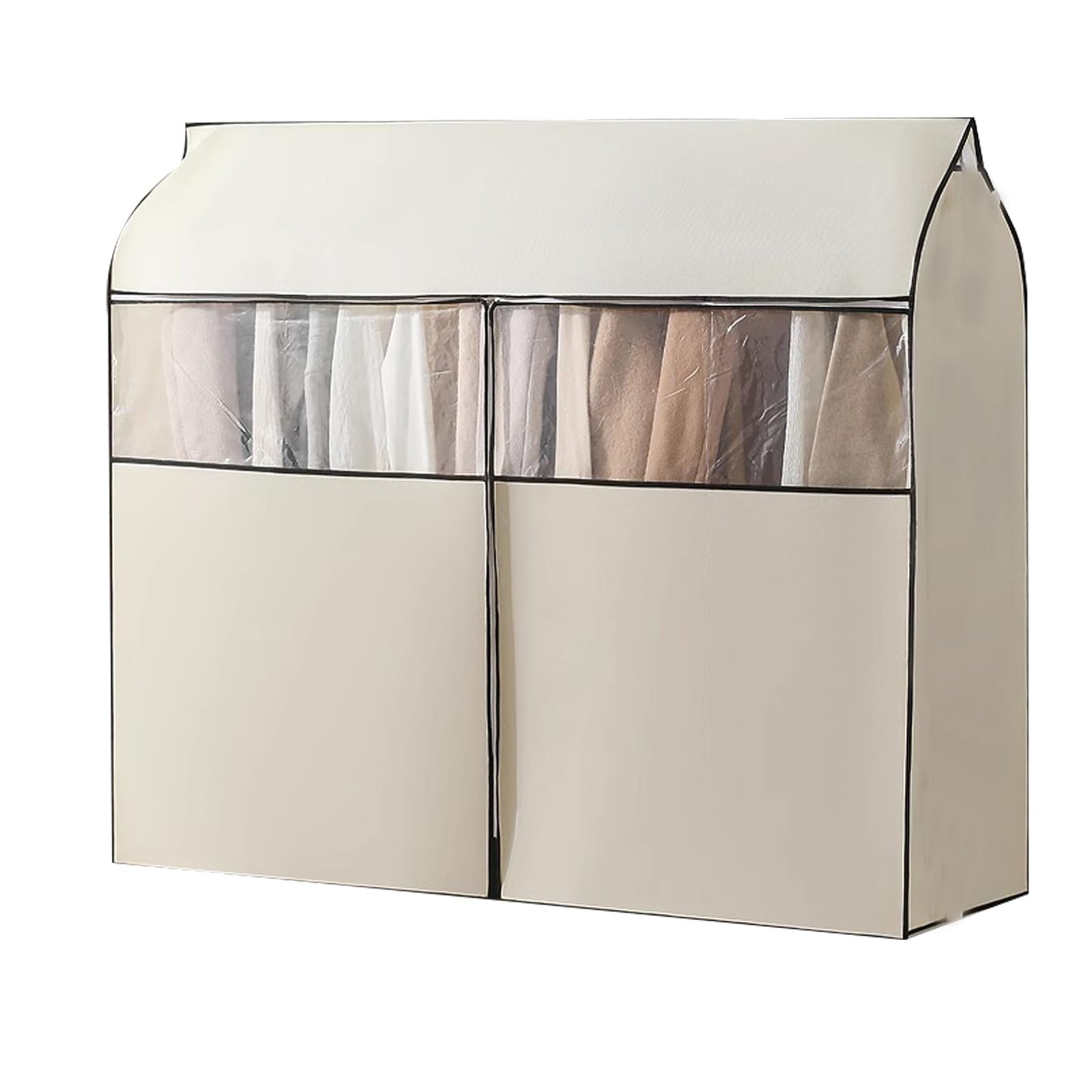 120cm Kleiderständer mit Abdeckung, Geeignet zum Schutz von Kleidung vor Staub, Kleiderbügel Nicht im Lieferumfang Enthalten(White,120x50x120cm/47x20x47in)