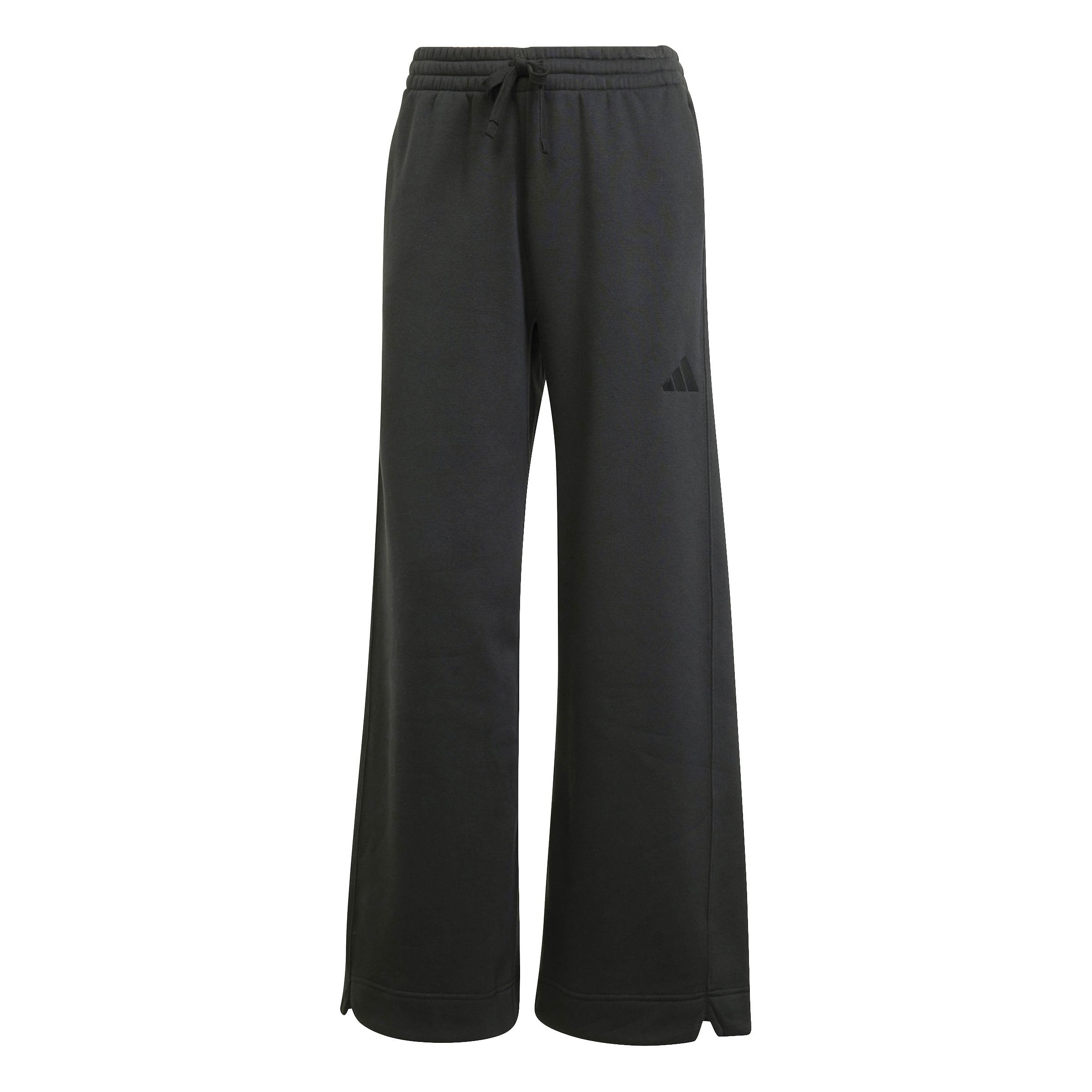 adidas Sportswear Women's All SZN Fleece Wide-Leg Pants, Black, Size S, Women