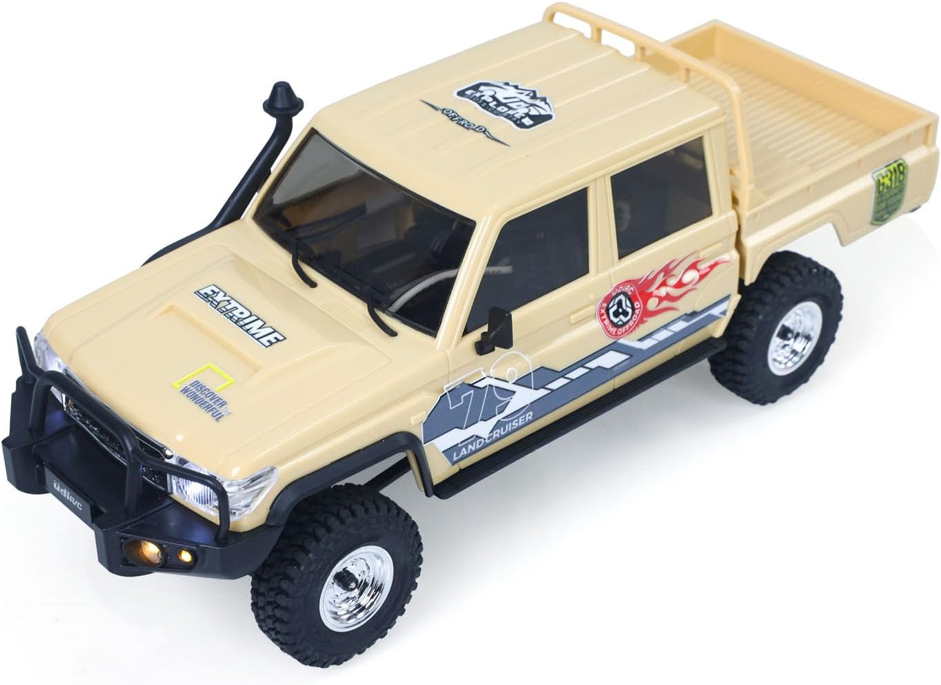 TOUCAN RC HOBBY 1/18 UCX1801PRO Radio Control Crawler RC Off Road Car Pickup Metal Gears ABS Shell Light System Battery RTR No Sounds for Ages 14+