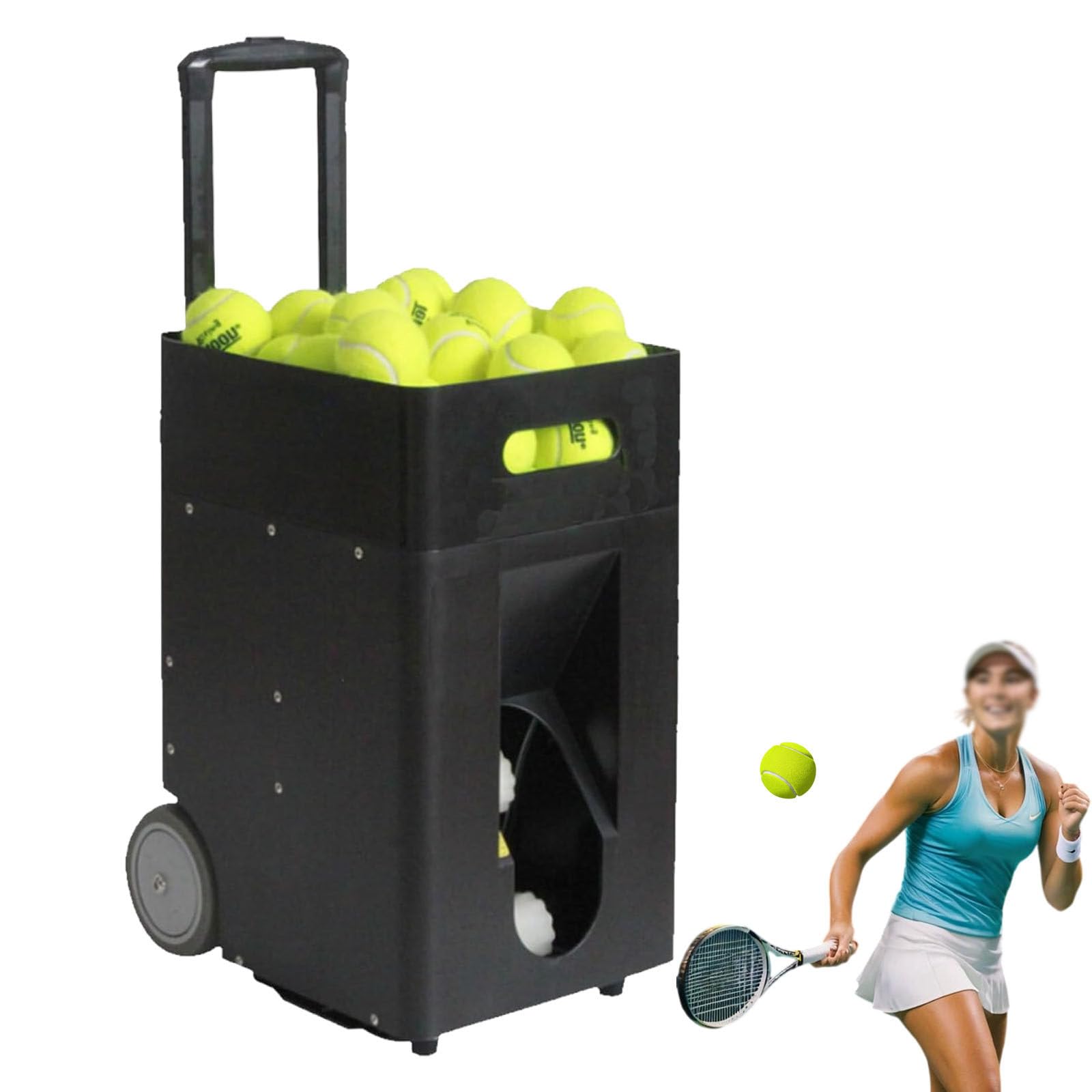 smafoseedding Lanciatore Automatico di Palline Attrezzatura per Pratica di Tennis,Macchina per Palline da Tennis Portatile,Esercizi Pre-Programmati,per Principianti Sport di Allenamento in Solitaria