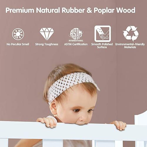 Vista 12 de Costzon Cama convertible 2 en 1 para niños pequeños, cama clásica de madera para niños con 2 barandillas laterales, estribo para mayor seguridad