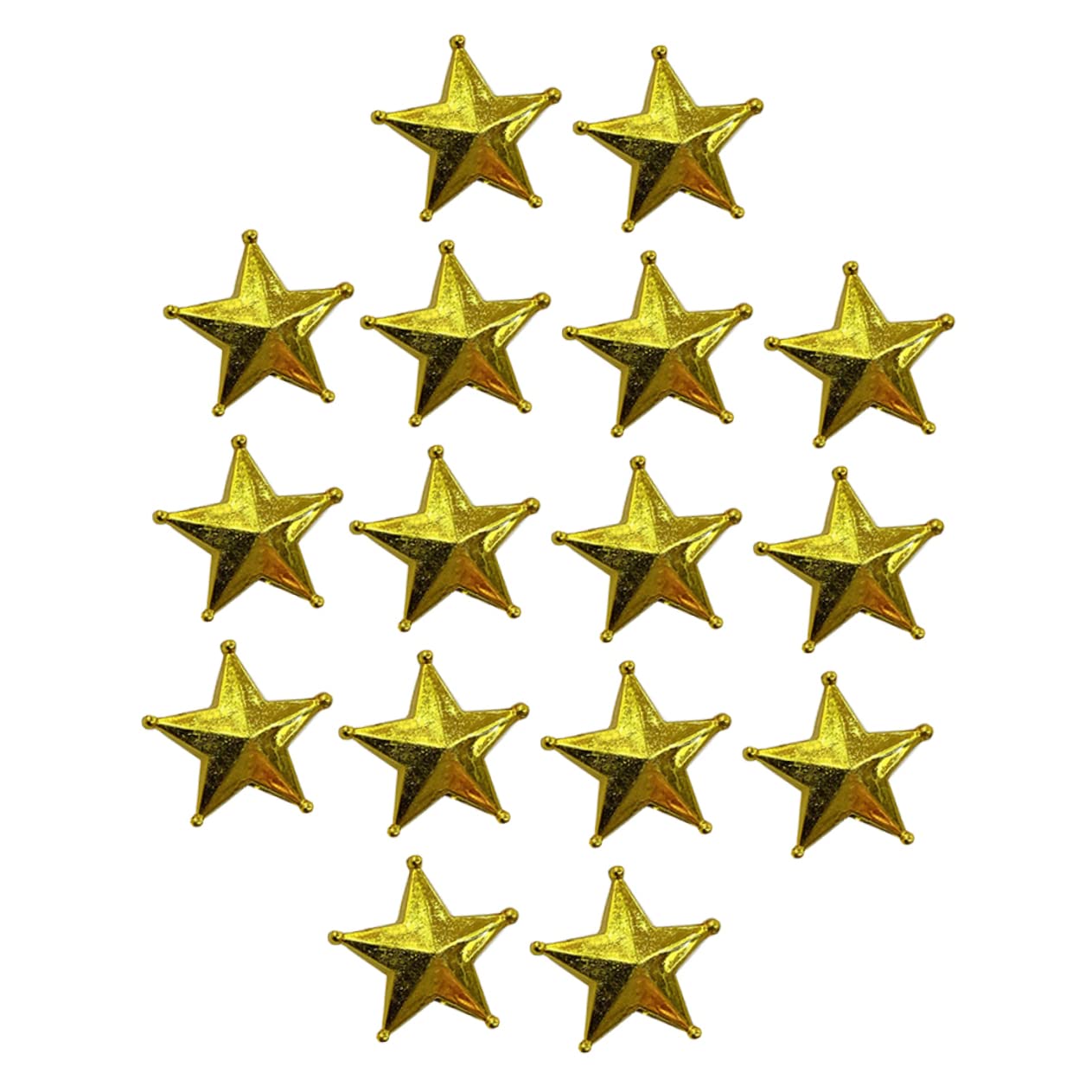 jojofuny 50pcs Mini Christmas Tree Star: Miniature Gold Christmas Tree Top Star Topper Decorations for Holiday Party Centerpiece Treetop Decor