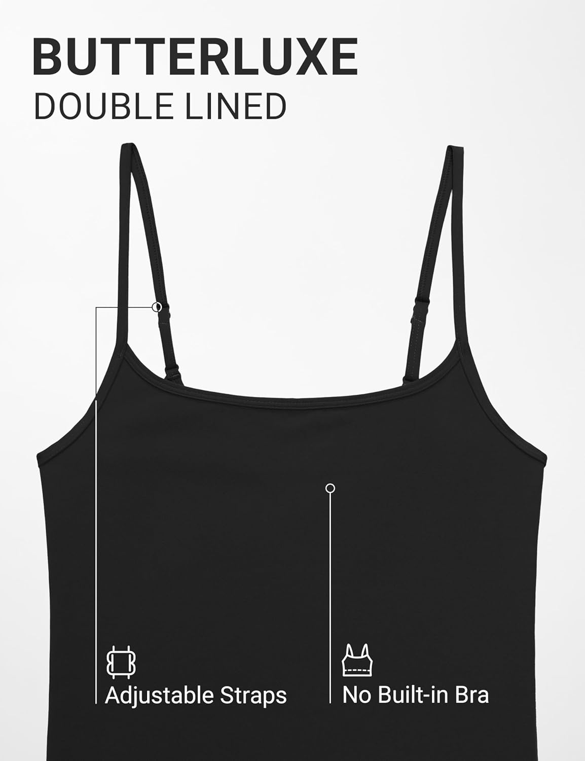 CRZ YOGA Butterluxe Double Lined Cami Tank Tops for Women - Yoga Casual Going Out Soft Scoop Neck Summer Sleeveless Shirt - Image 3