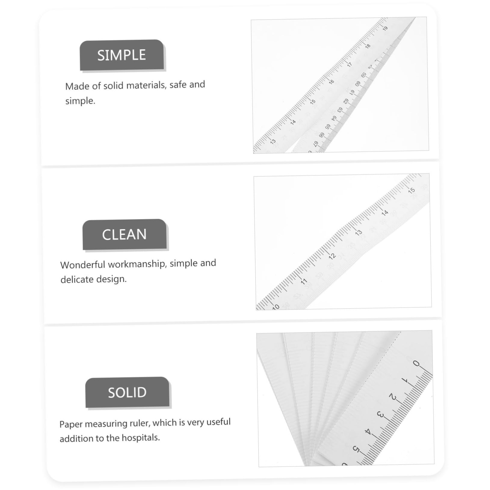Hemobllo 1500piezas Cinta Métrica Reutilizable De Papel Regla De Medición Para Heridas y Cuerpos Flexible y Para Hospitales y Uso Infantil