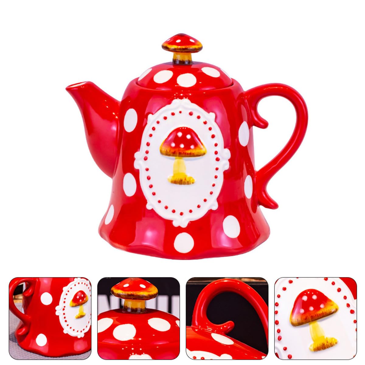 PRETYZOOM Keramik Wasserkocher mit Großem Fassungsvermögen Hitzebeständig mit Tragbarem Griff für Abendessen und Partys in Elegantem Design