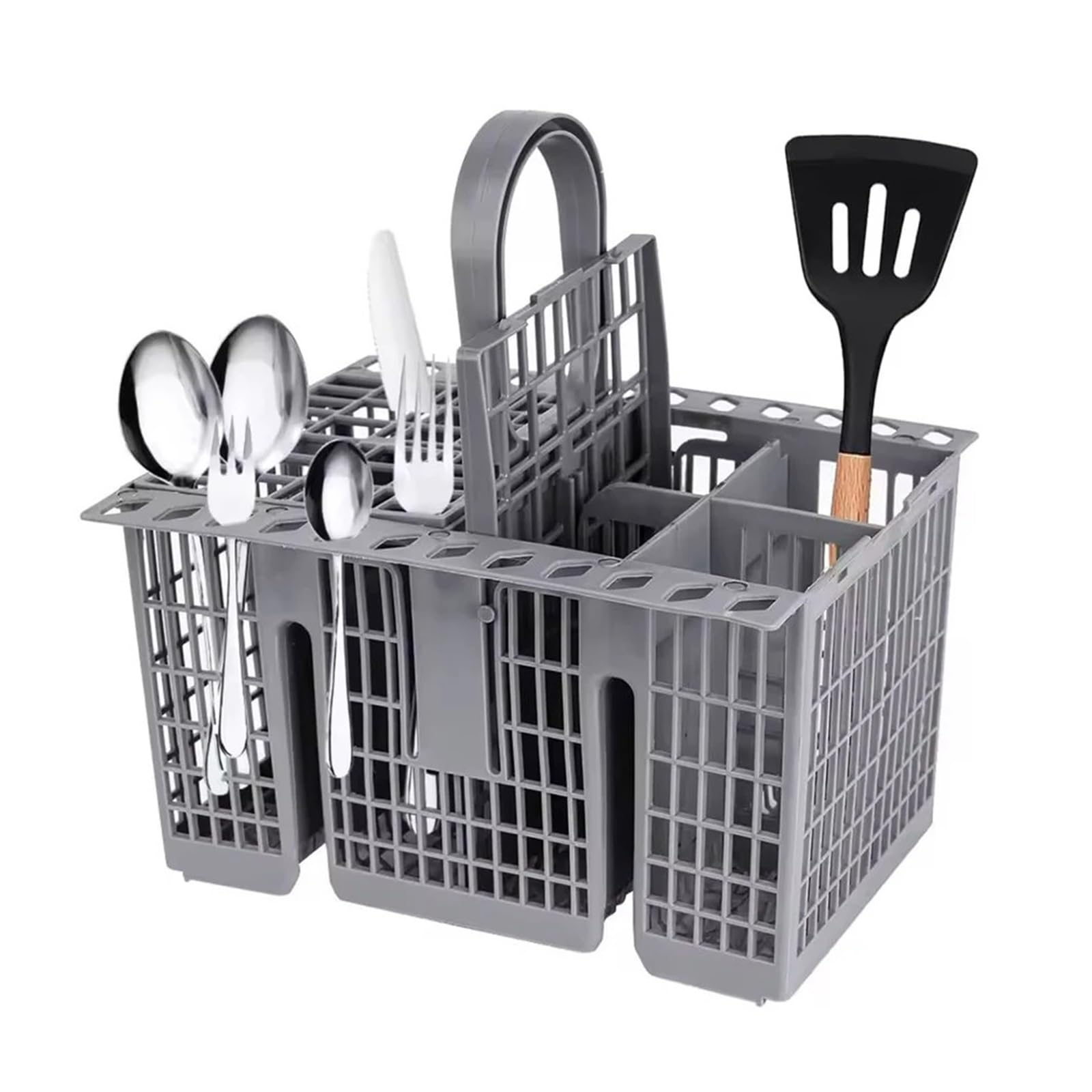 Cesta de cubiertos for lavavajillas multifuncional desmontable for almacenamiento vajilla