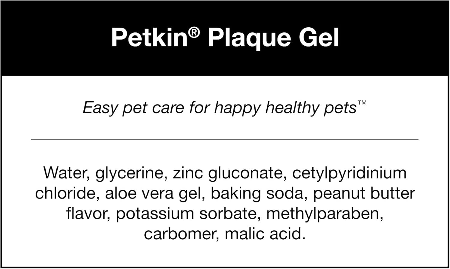 Petkin Plaque Remover Gel, Peanut Butter – Cleans Teeth and Gums, Removes Plaque and Tartar - Freshens Breath and Whitens Teeth with Baking Soda - Ideal for Daily Use, No Brushing or Rinsing - 4 fl oz