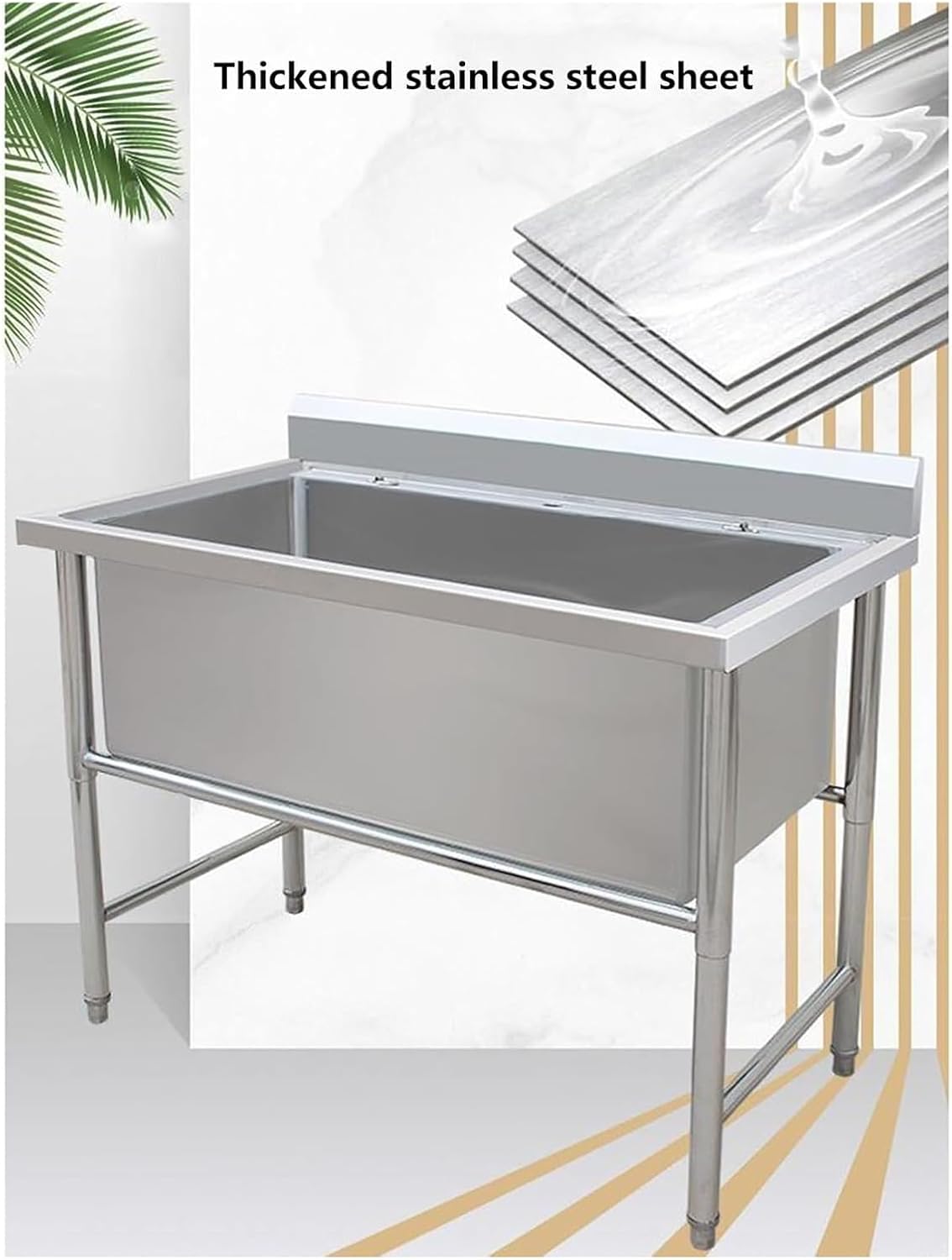 Large Dog Bathtub Dog Bathing Station for Home,Stainless Steel Professional Pet Dog Grooming Bath Tub,Pet Washing Station Sink Shower,Small Dog Washing Station(120cm/47.2in)
