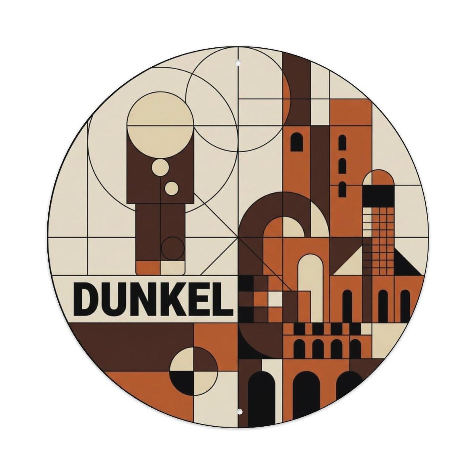 Bavarian Munich Dunkel Lager Dark Beer Rustic Brewery Metal Tin Sign